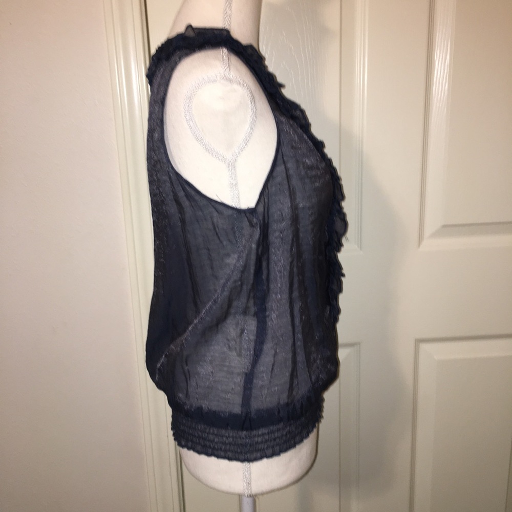 Body Central Sheer Ruffle Top - Picture 5 of 7
